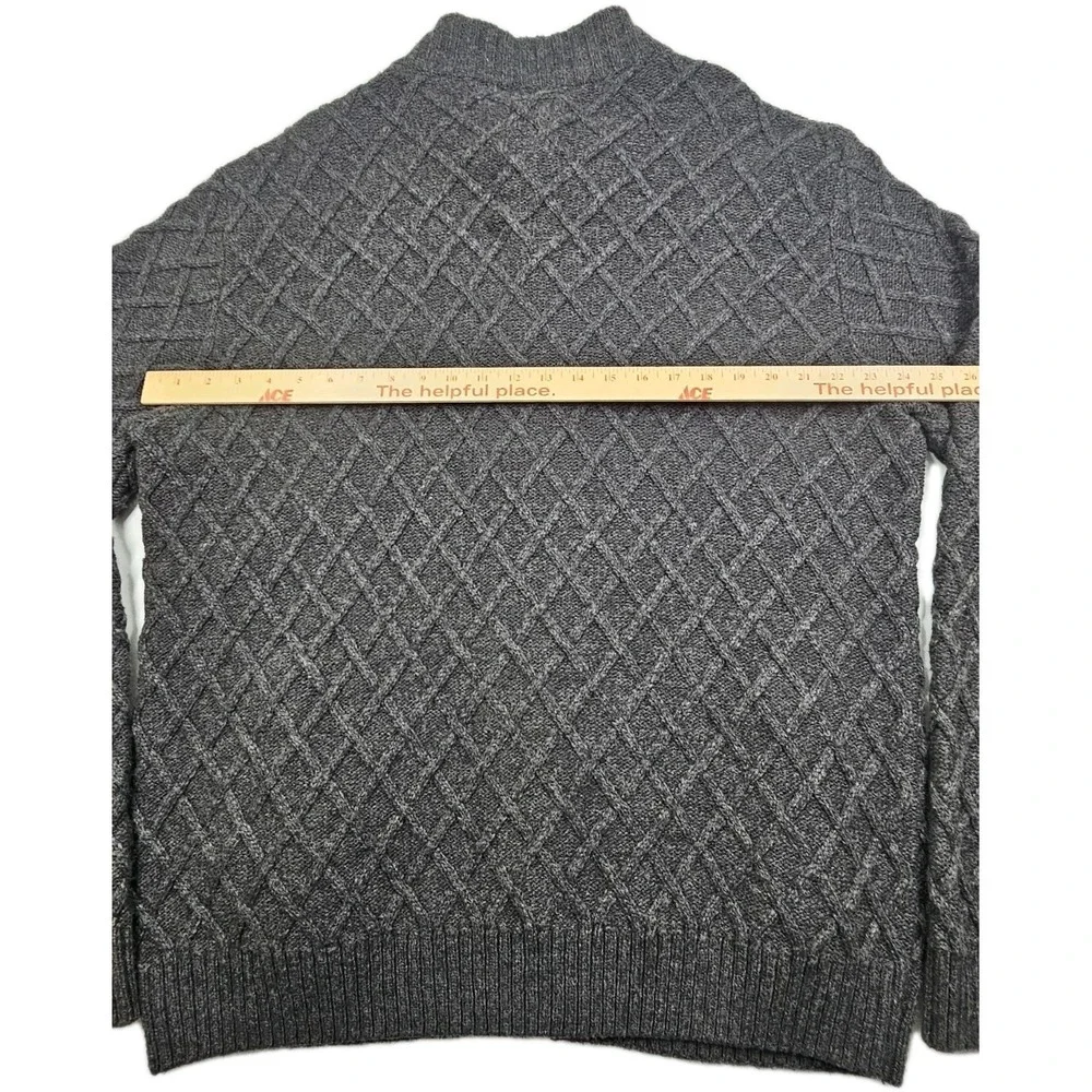 Billabong Stormy Cardigan Sweater Cable Knit Jacket Mens XL Grey Wool H1JP11BIW1